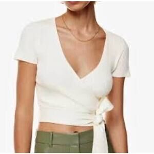 Aritzia Wilfred all tied up sweater top women's size XS